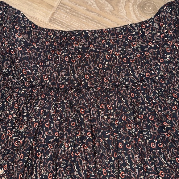 Boho chic Etam Tiered Mini Skirt multi floral pattern size Large - Picture 5 of 8